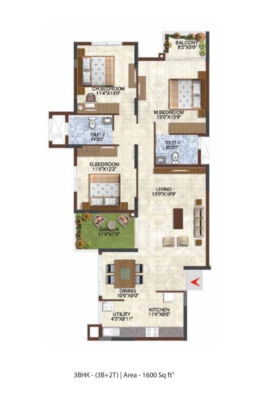 Alt="3 BHK Mysore"